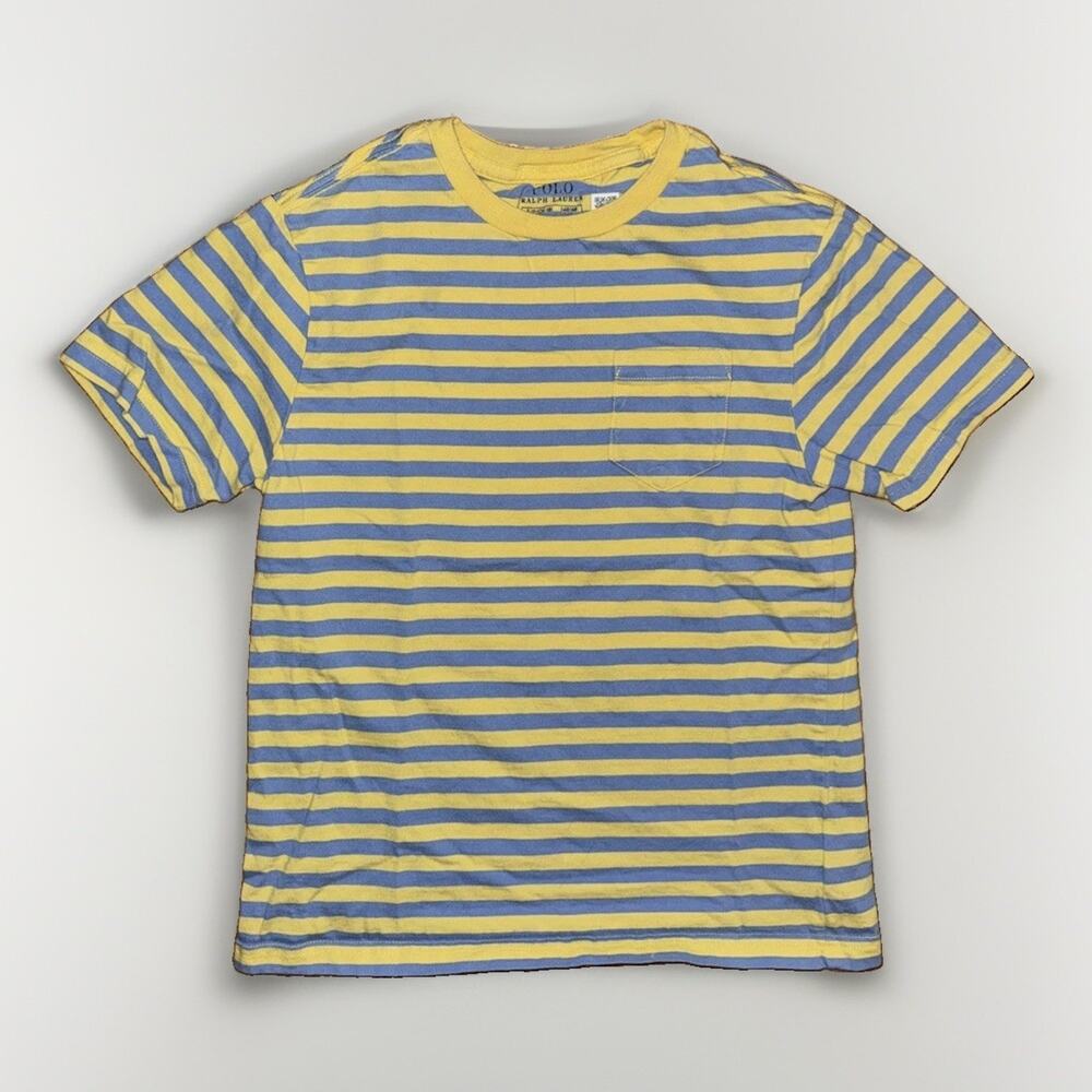 Kids Striped Polo Ralph Lauren T-Shirt Blue Yellow